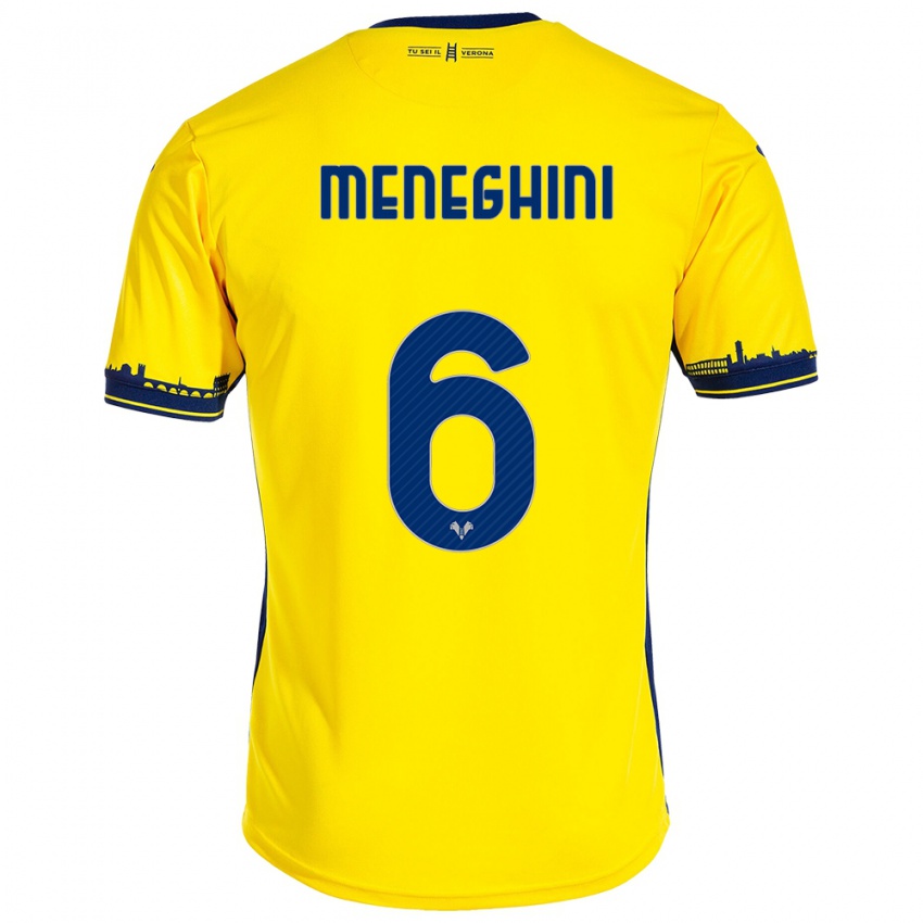 Niño Camiseta Sofia Meneghini #6 Amarillo 2ª Equipación 2023/24 La Camisa Argentina