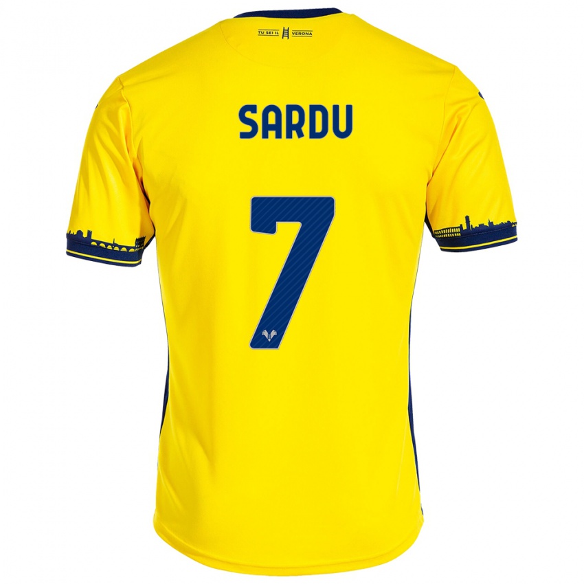 Niño Camiseta Rosella Sardu #7 Amarillo 2ª Equipación 2023/24 La Camisa Argentina