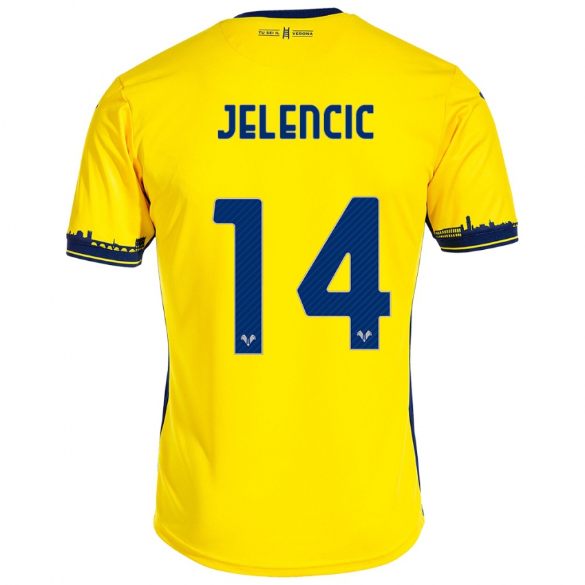 Niño Camiseta Ana Jelencic #14 Amarillo 2ª Equipación 2023/24 La Camisa Argentina