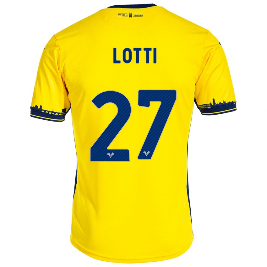 Niño Camiseta Irene Lotti #27 Amarillo 2ª Equipación 2023/24 La Camisa Argentina