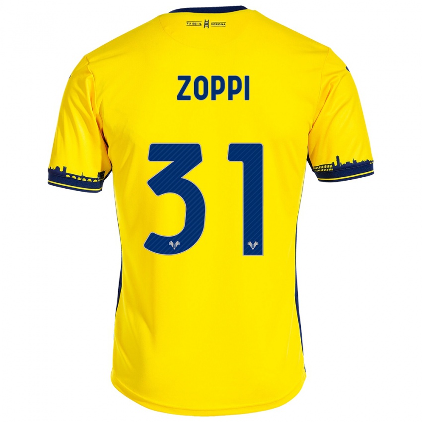 Niño Camiseta Sofia Zoppi #31 Amarillo 2ª Equipación 2023/24 La Camisa Argentina