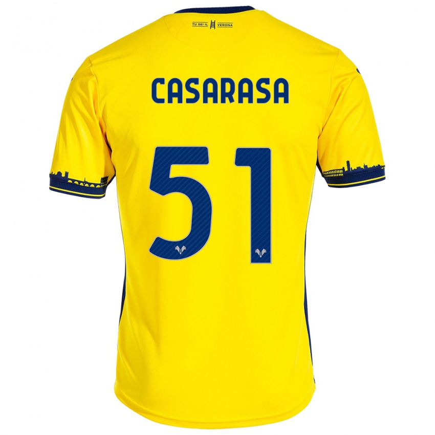 Niño Camiseta Asia Casarasa #51 Amarillo 2ª Equipación 2023/24 La Camisa Argentina