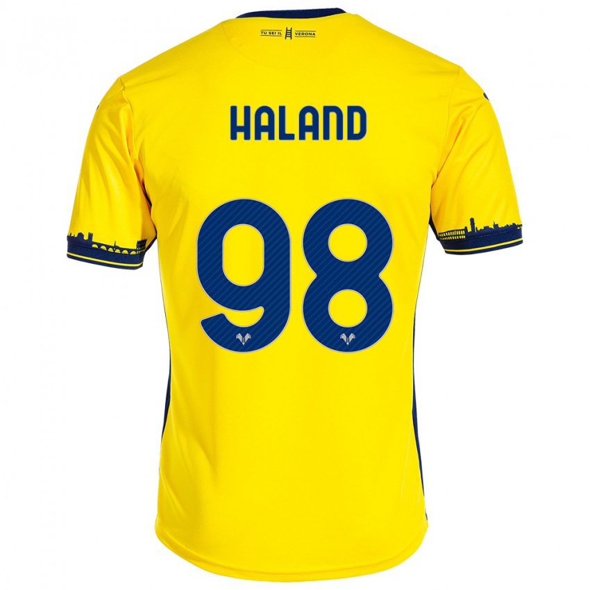 Niño Camiseta Benedicte Iversen Håland #98 Amarillo 2ª Equipación 2023/24 La Camisa Argentina