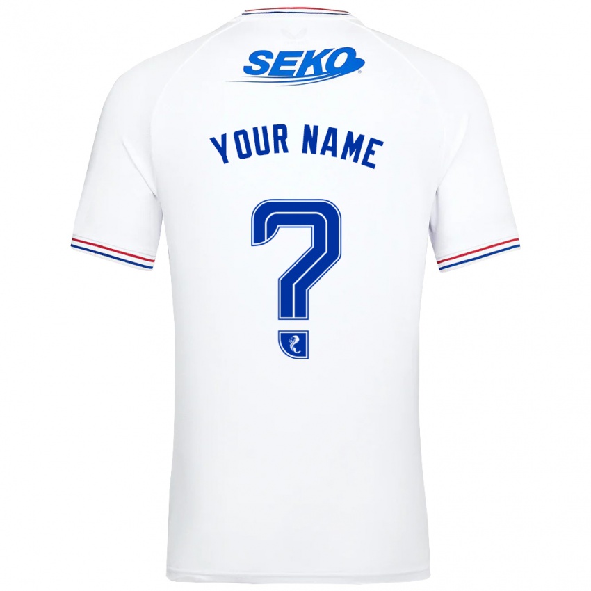 Niño Camiseta Su Nombre #0 Blanco 2ª Equipación 2023/24 La Camisa Argentina