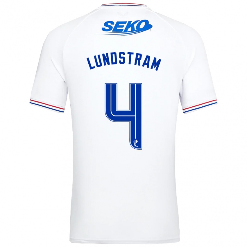 Niño Camiseta John Lundstram #4 Blanco 2ª Equipación 2023/24 La Camisa Argentina