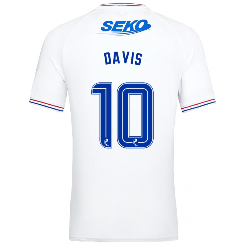 Niño Camiseta Steven Davis #10 Blanco 2ª Equipación 2023/24 La Camisa Argentina