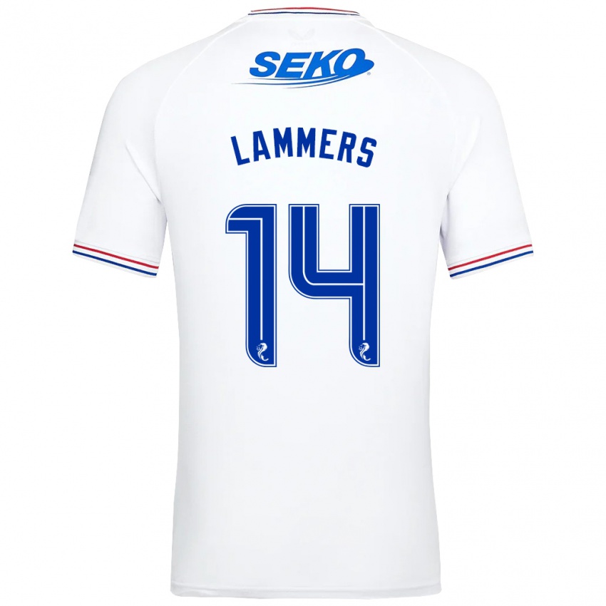 Niño Camiseta Sam Lammers #14 Blanco 2ª Equipación 2023/24 La Camisa Argentina