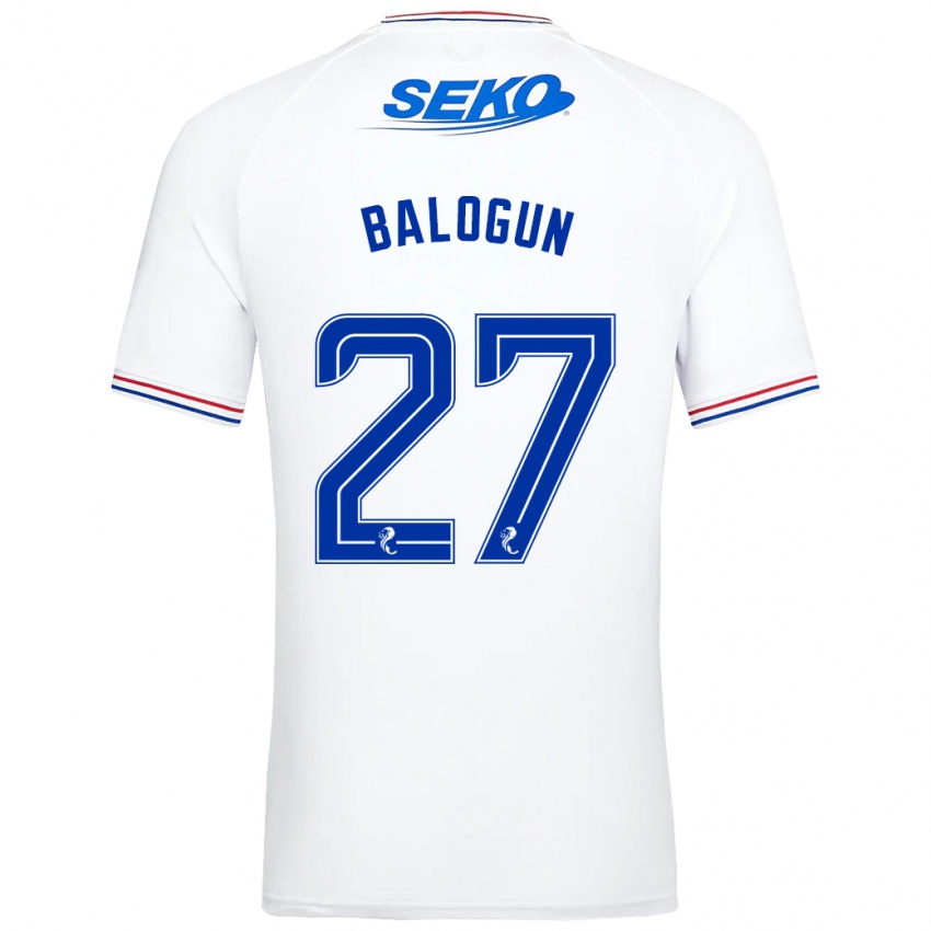 Niño Camiseta Leon Balogun #27 Blanco 2ª Equipación 2023/24 La Camisa Argentina