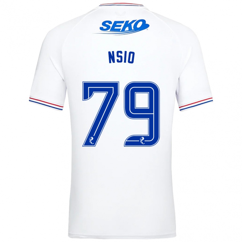Niño Camiseta Paul Nsio #79 Blanco 2ª Equipación 2023/24 La Camisa Argentina