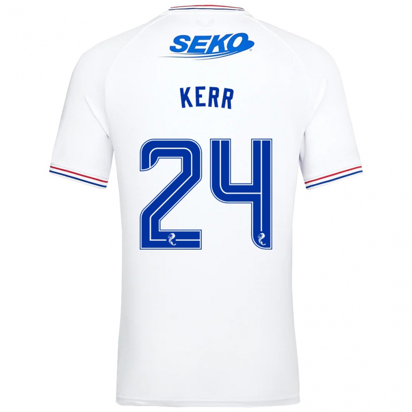 Niño Camiseta Samantha Mary Kerr #24 Blanco 2ª Equipación 2023/24 La Camisa Argentina