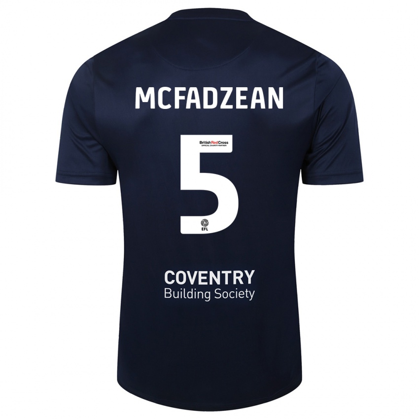 Niño Camiseta Kyle Mcfadzean #5 Rojo Azul Marino 2ª Equipación 2023/24 La Camisa Argentina