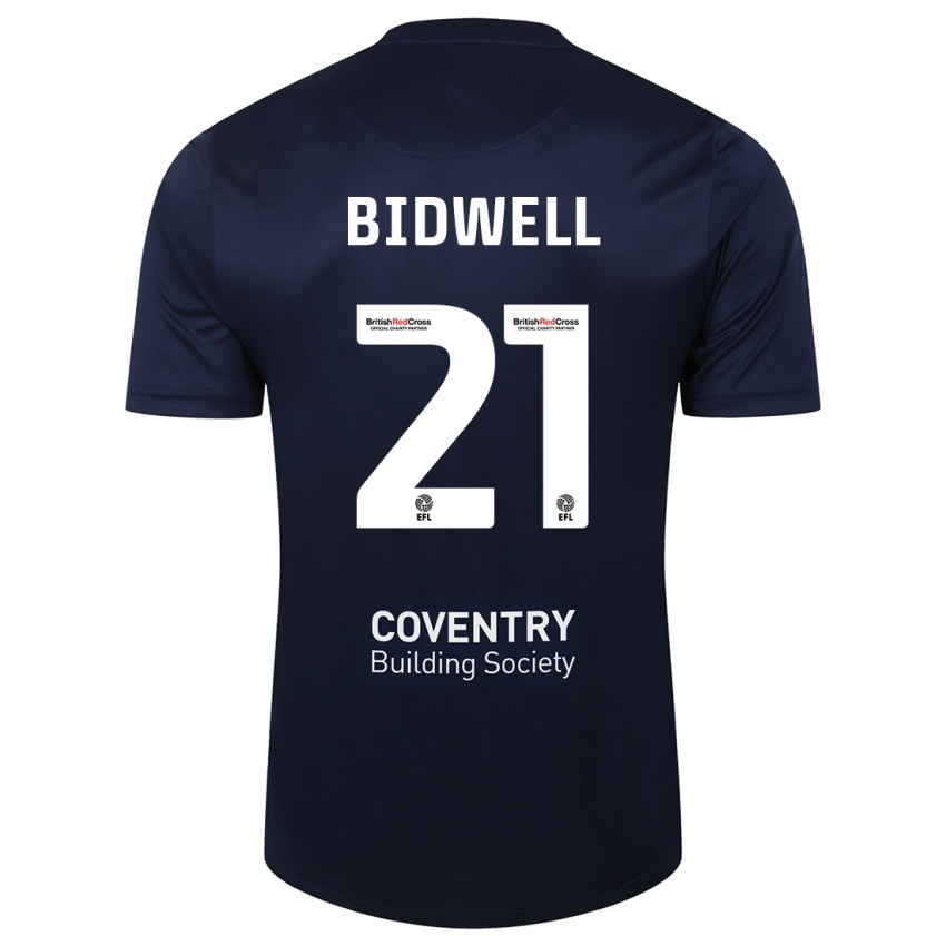 Niño Camiseta Jake Bidwell #21 Rojo Azul Marino 2ª Equipación 2023/24 La Camisa Argentina