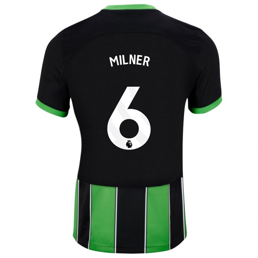 Niño Camiseta James Milner #6 Verde Negro 2ª Equipación 2023/24 La Camisa Argentina
