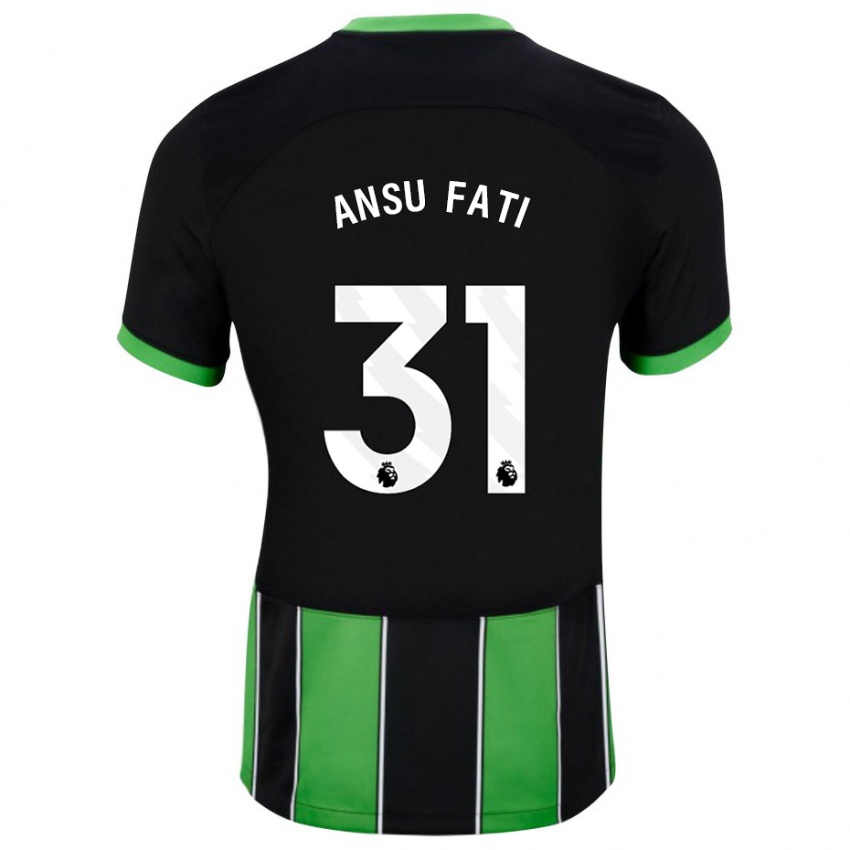 Niño Camiseta Ansu Fati #31 Verde Negro 2ª Equipación 2023/24 La Camisa Argentina