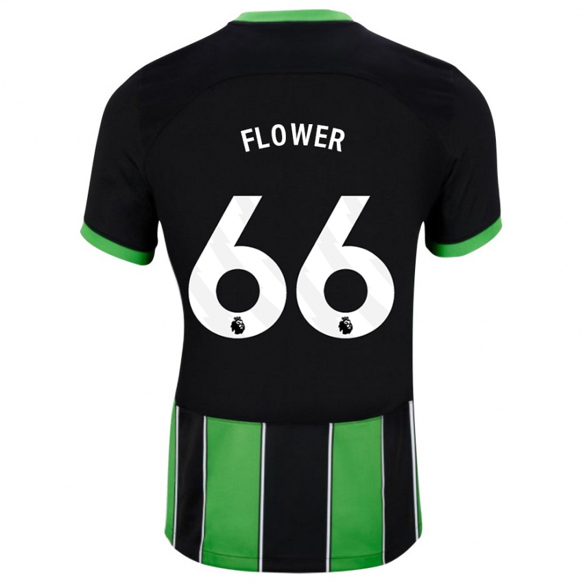 Niño Camiseta Louis Flower #66 Verde Negro 2ª Equipación 2023/24 La Camisa Argentina