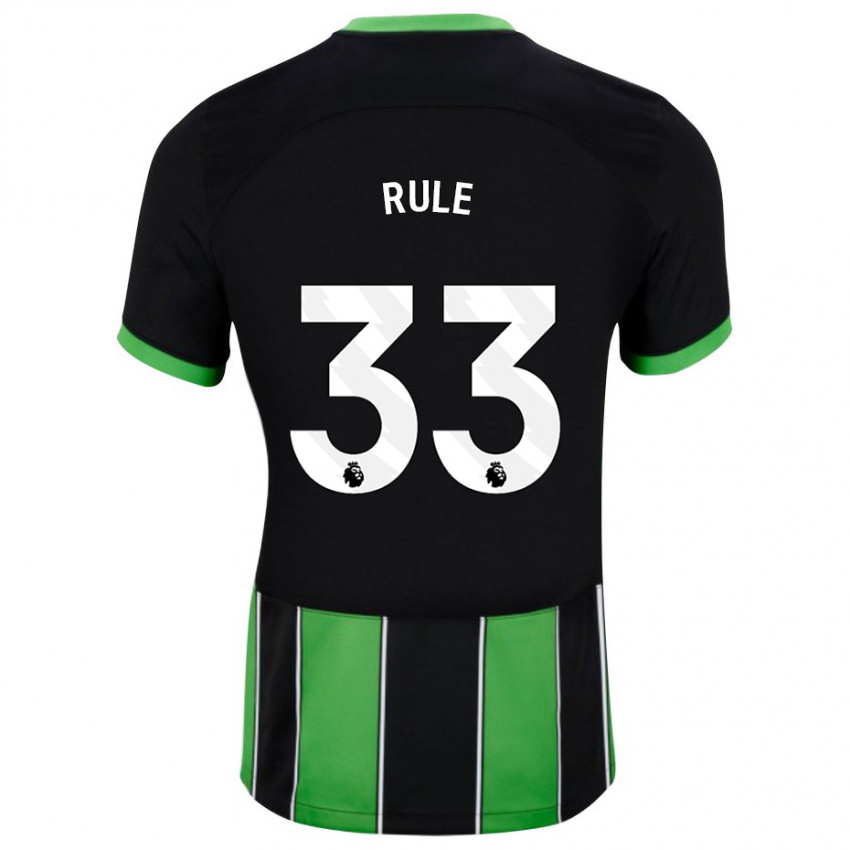 Niño Camiseta Charlize Jayde Rule #33 Verde Negro 2ª Equipación 2023/24 La Camisa Argentina