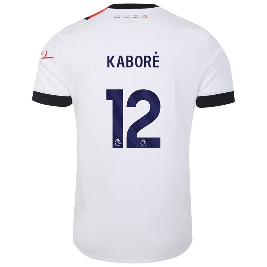 Niño Camiseta Issa Kabore #12 Blanco 2ª Equipación 2023/24 La Camisa Argentina