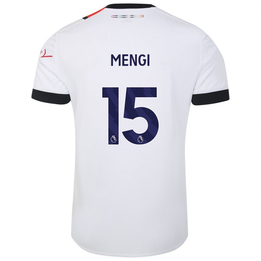 Niño Camiseta Teden Mengi #15 Blanco 2ª Equipación 2023/24 La Camisa Argentina