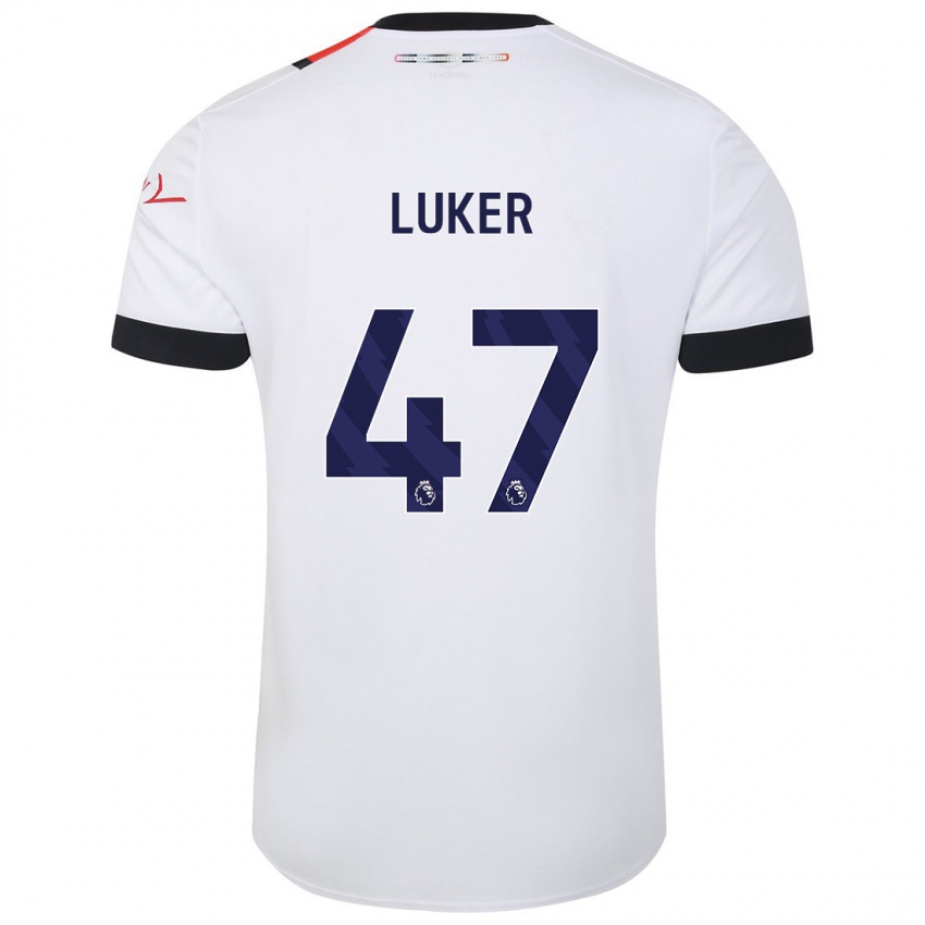 Niño Camiseta Jayden Luker #47 Blanco 2ª Equipación 2023/24 La Camisa Argentina