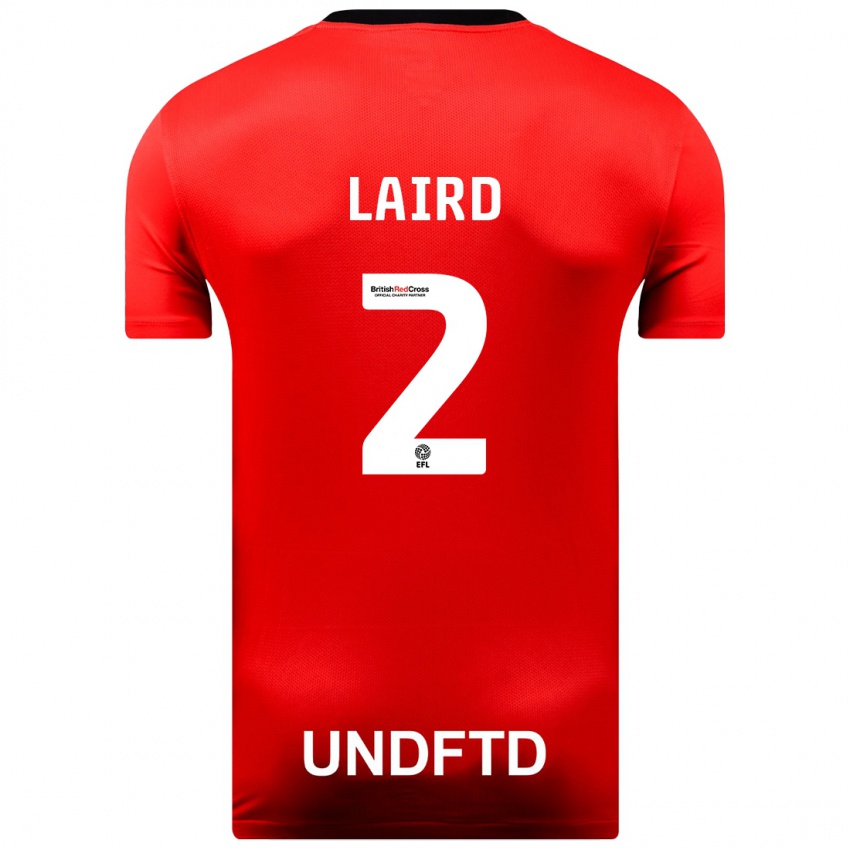 Niño Camiseta Ethan Laird #2 Rojo 2ª Equipación 2023/24 La Camisa Argentina