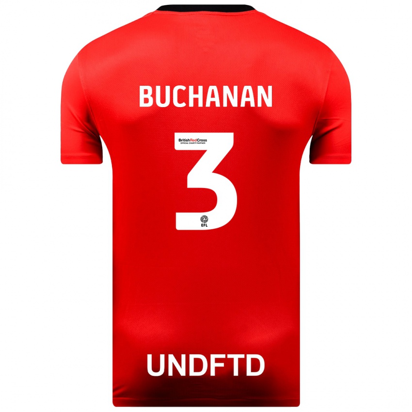 Niño Camiseta Lee Buchanan #3 Rojo 2ª Equipación 2023/24 La Camisa Argentina