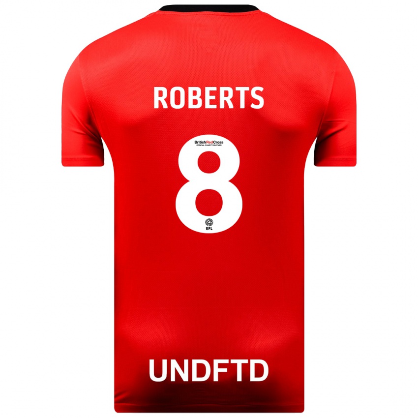 Niño Camiseta Tyler Roberts #8 Rojo 2ª Equipación 2023/24 La Camisa Argentina