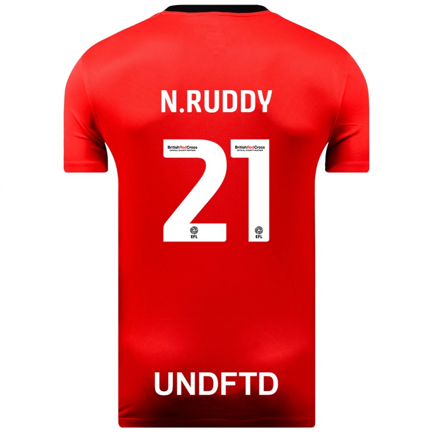 Niño Camiseta John Ruddy #21 Rojo 2ª Equipación 2023/24 La Camisa Argentina