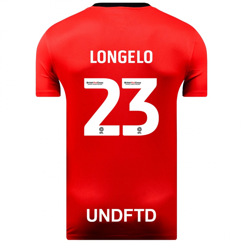 Niño Camiseta Emmanuel Longelo #23 Rojo 2ª Equipación 2023/24 La Camisa Argentina