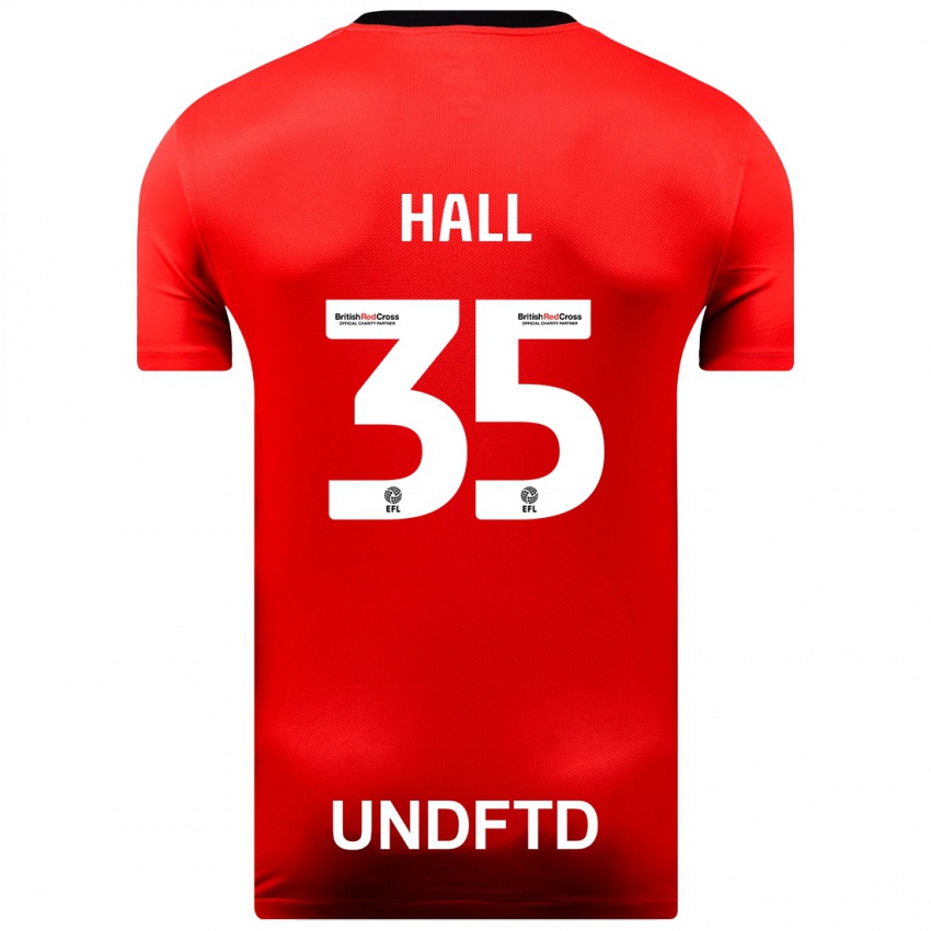 Niño Camiseta George Hall #35 Rojo 2ª Equipación 2023/24 La Camisa Argentina