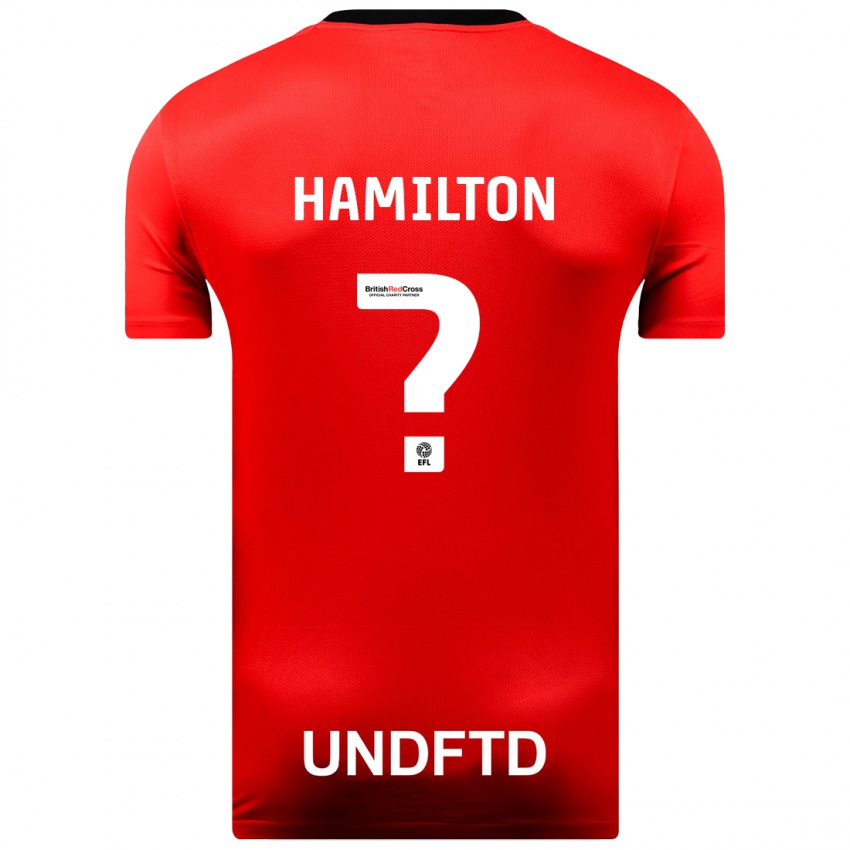 Niño Camiseta Harley Hamilton #0 Rojo 2ª Equipación 2023/24 La Camisa Argentina