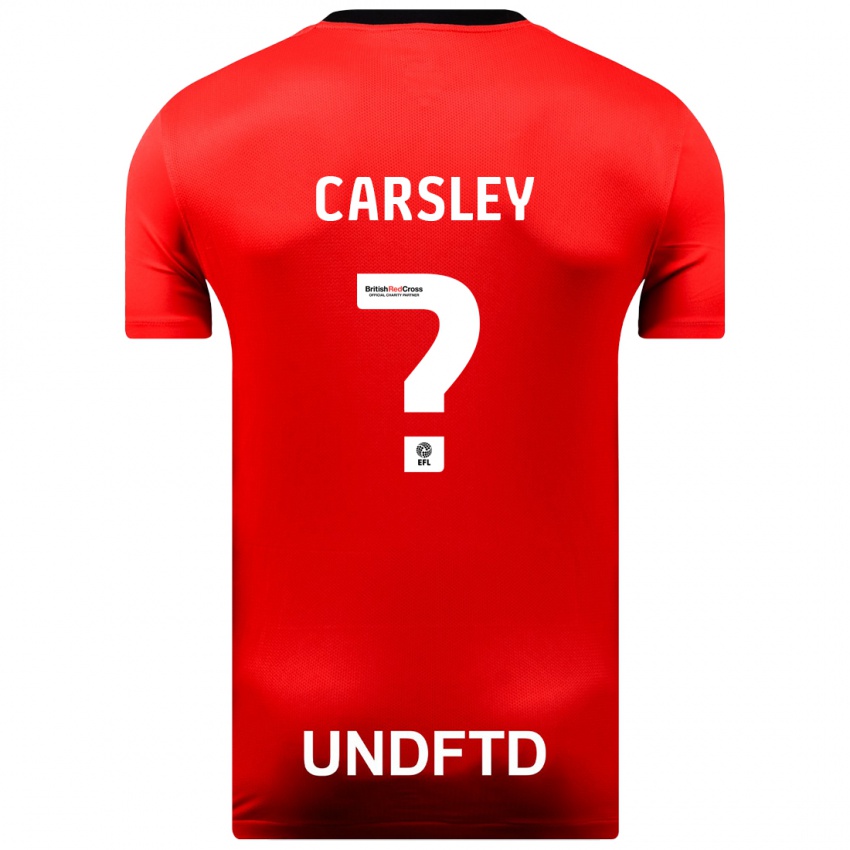 Niño Camiseta Luke Carsley #0 Rojo 2ª Equipación 2023/24 La Camisa Argentina