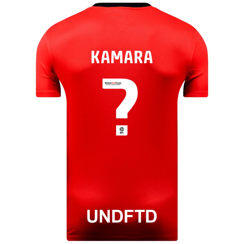 Niño Camiseta Sahid Kamara #0 Rojo 2ª Equipación 2023/24 La Camisa Argentina