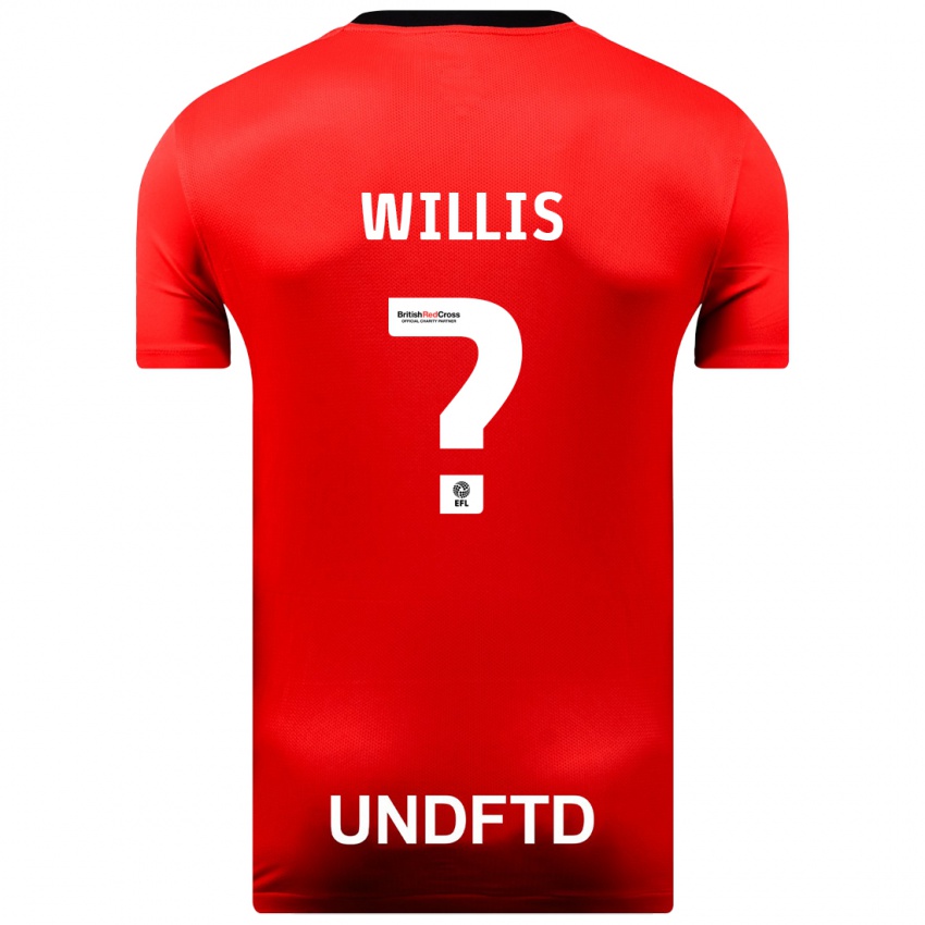 Niño Camiseta Zach Willis #0 Rojo 2ª Equipación 2023/24 La Camisa Argentina