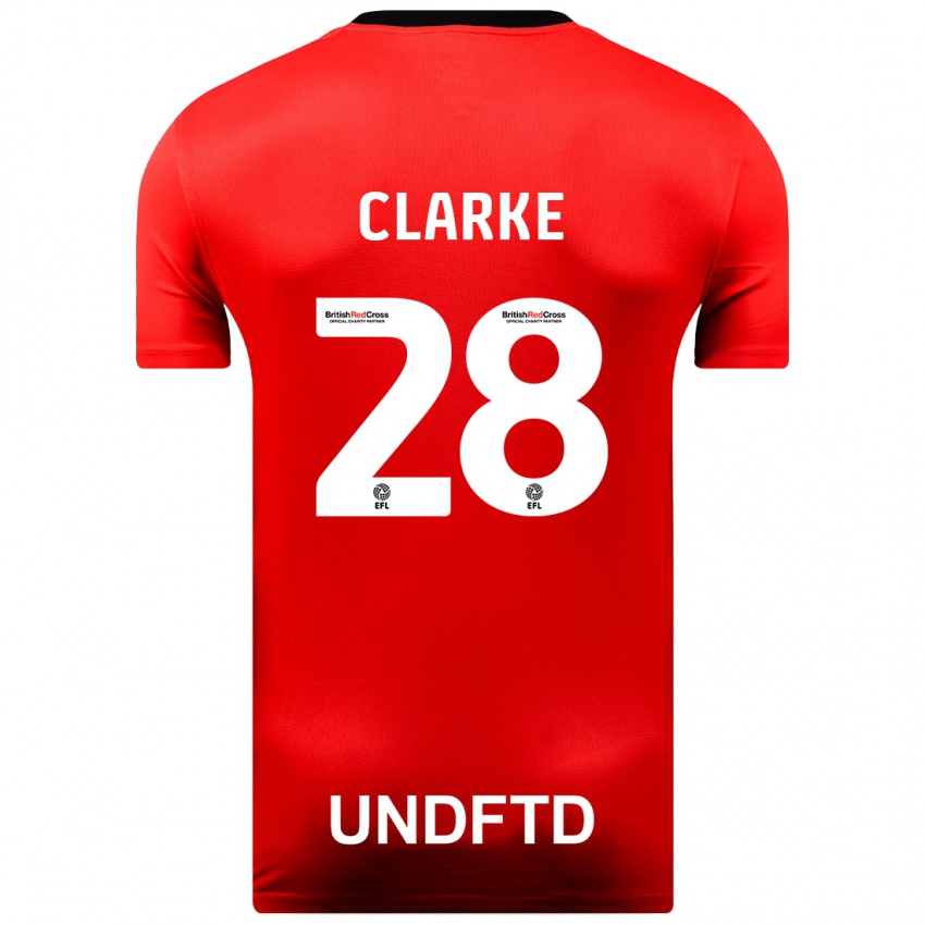 Niño Camiseta Charlotte Clarke #28 Rojo 2ª Equipación 2023/24 La Camisa Argentina