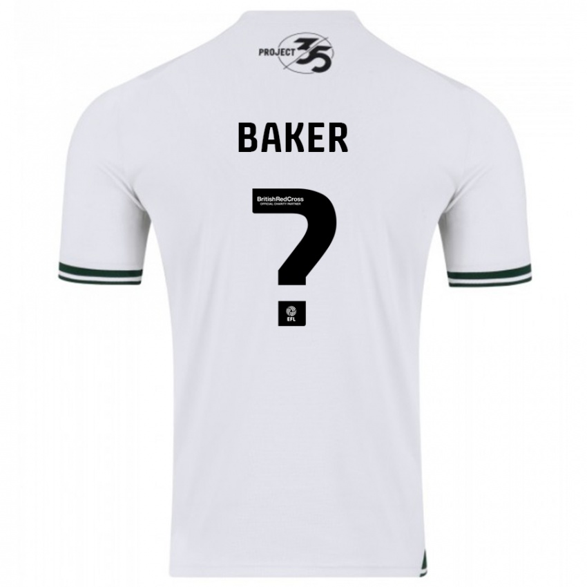 Niño Camiseta Zak Baker #0 Blanco 2ª Equipación 2023/24 La Camisa Argentina