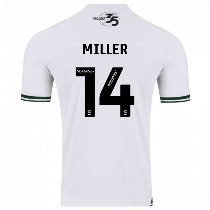 Niño Camiseta Mickel Miller #14 Blanco 2ª Equipación 2023/24 La Camisa Argentina