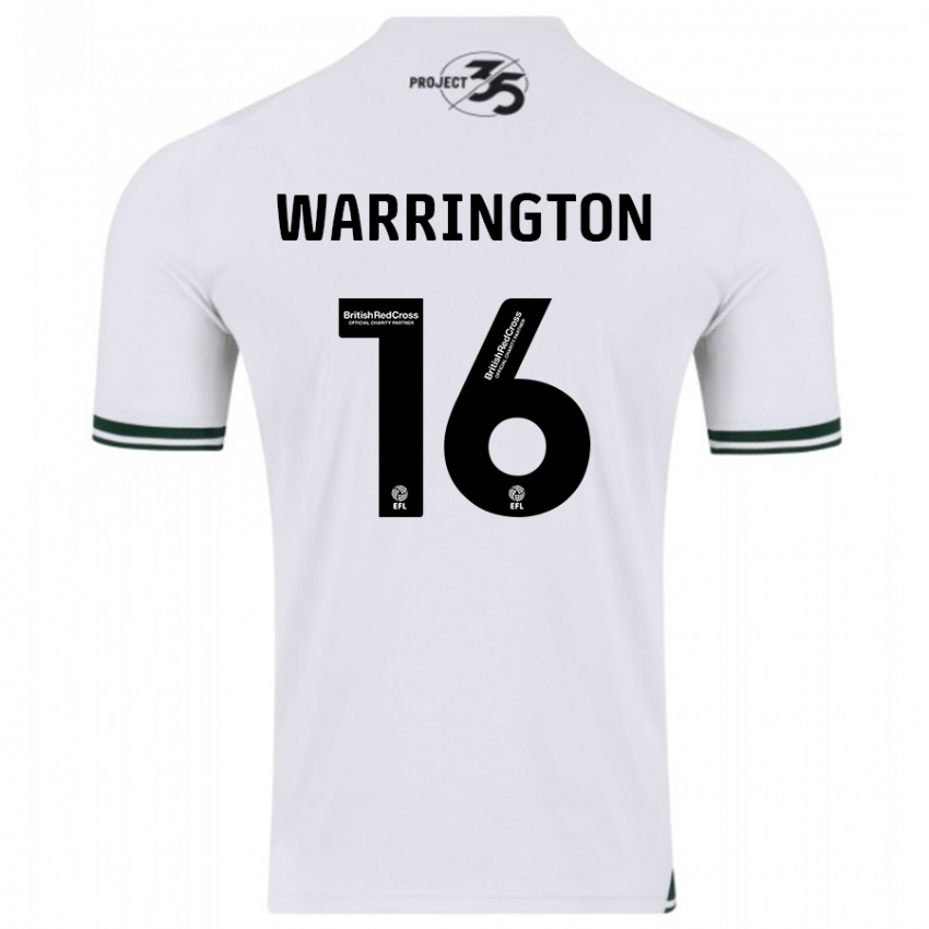 Niño Camiseta Lewis Warrington #16 Blanco 2ª Equipación 2023/24 La Camisa Argentina