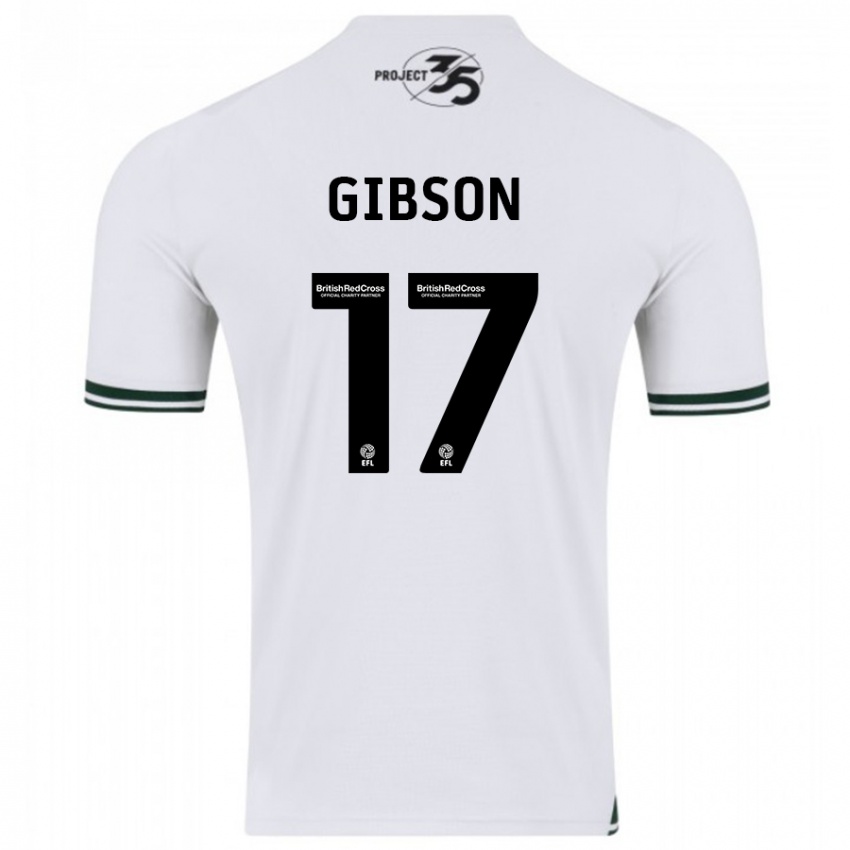 Niño Camiseta Lewis Gibson #17 Blanco 2ª Equipación 2023/24 La Camisa Argentina