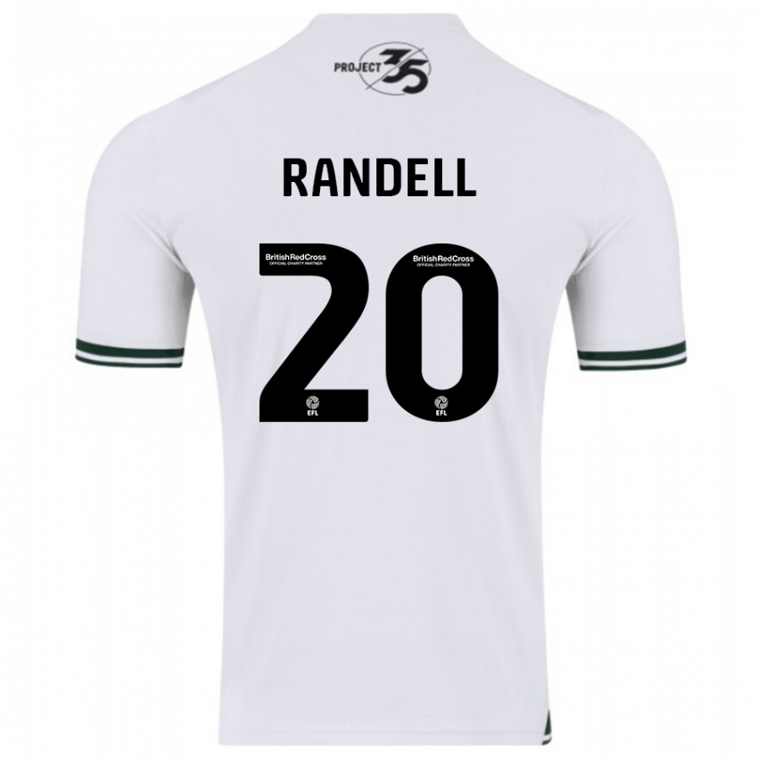 Niño Camiseta Adam Randell #20 Blanco 2ª Equipación 2023/24 La Camisa Argentina