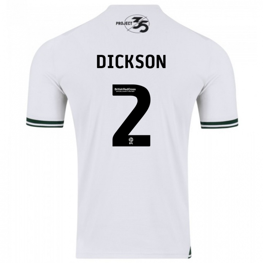 Niño Camiseta Katie Dickson #2 Blanco 2ª Equipación 2023/24 La Camisa Argentina