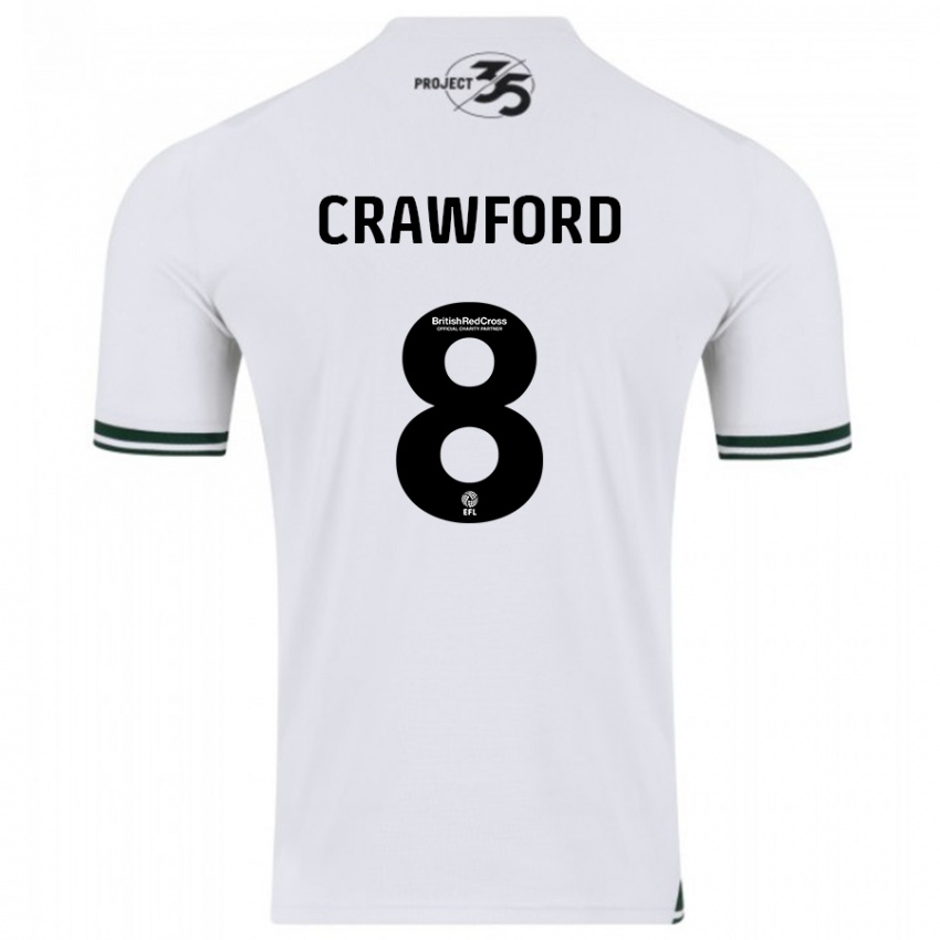 Niño Camiseta Imy Crawford #8 Blanco 2ª Equipación 2023/24 La Camisa Argentina