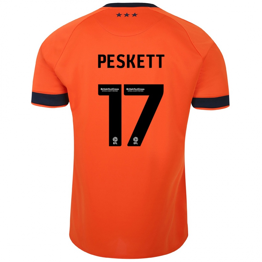 Niño Camiseta Sophie Peskett #17 Naranja 2ª Equipación 2023/24 La Camisa Argentina