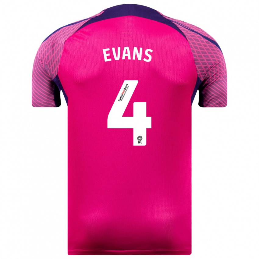 Niño Camiseta Corry Evans #4 Morado 2ª Equipación 2023/24 La Camisa Argentina