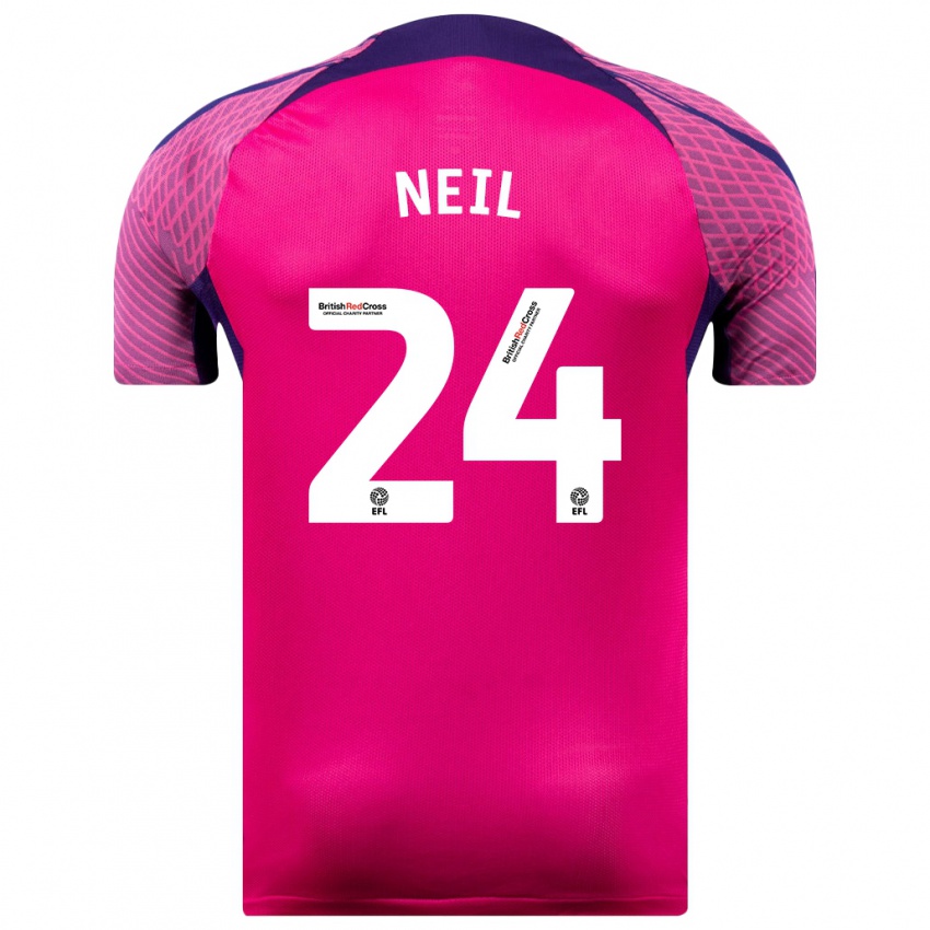 Niño Camiseta Dan Neil #24 Morado 2ª Equipación 2023/24 La Camisa Argentina