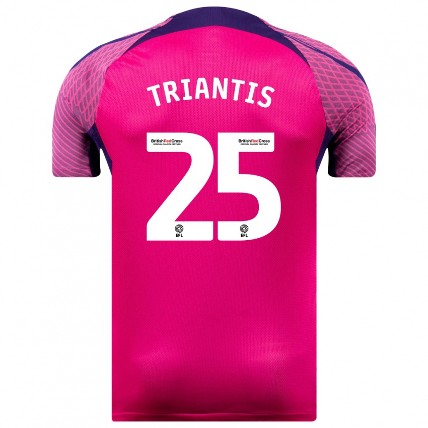 Niño Camiseta Nectarios Triantis #25 Morado 2ª Equipación 2023/24 La Camisa Argentina