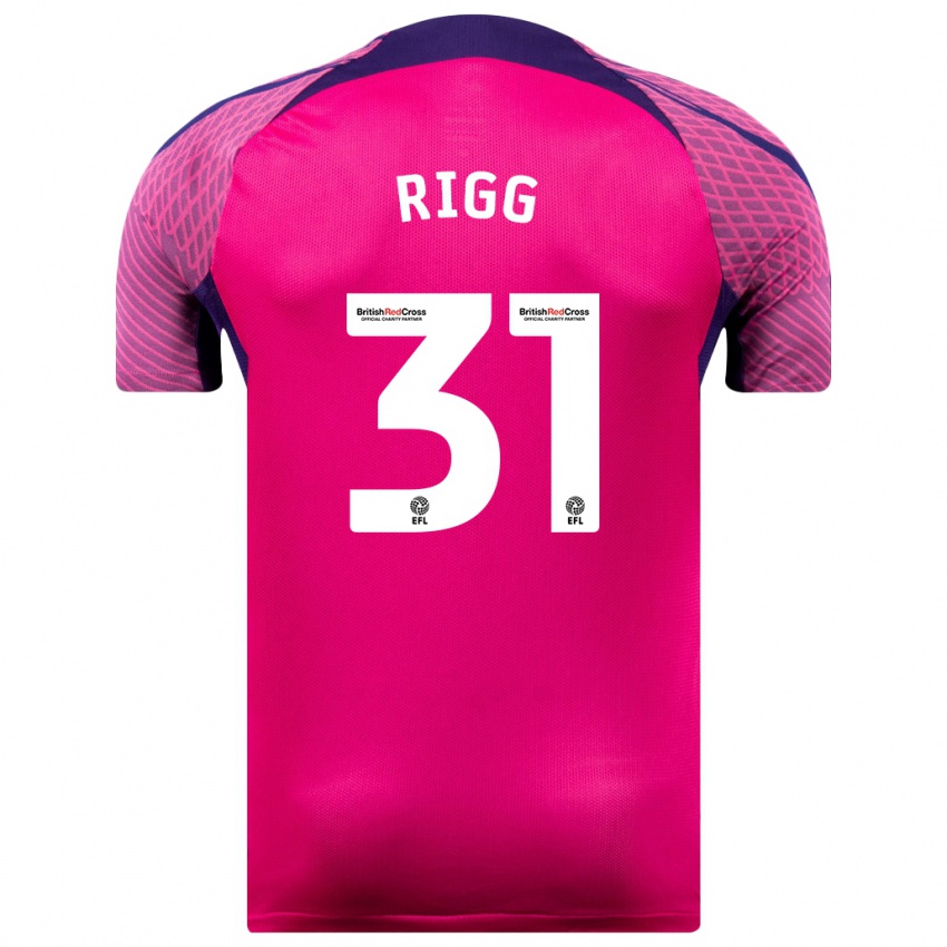Niño Camiseta Chris Rigg #31 Morado 2ª Equipación 2023/24 La Camisa Argentina