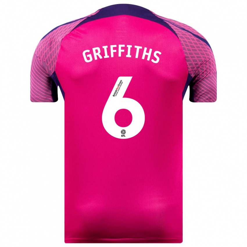 Niño Camiseta Louise Griffiths #6 Morado 2ª Equipación 2023/24 La Camisa Argentina