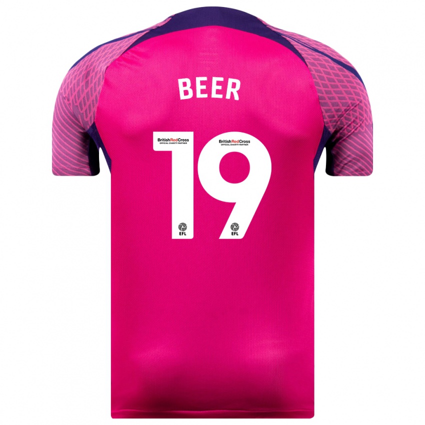 Niño Camiseta Megan Beer #19 Morado 2ª Equipación 2023/24 La Camisa Argentina