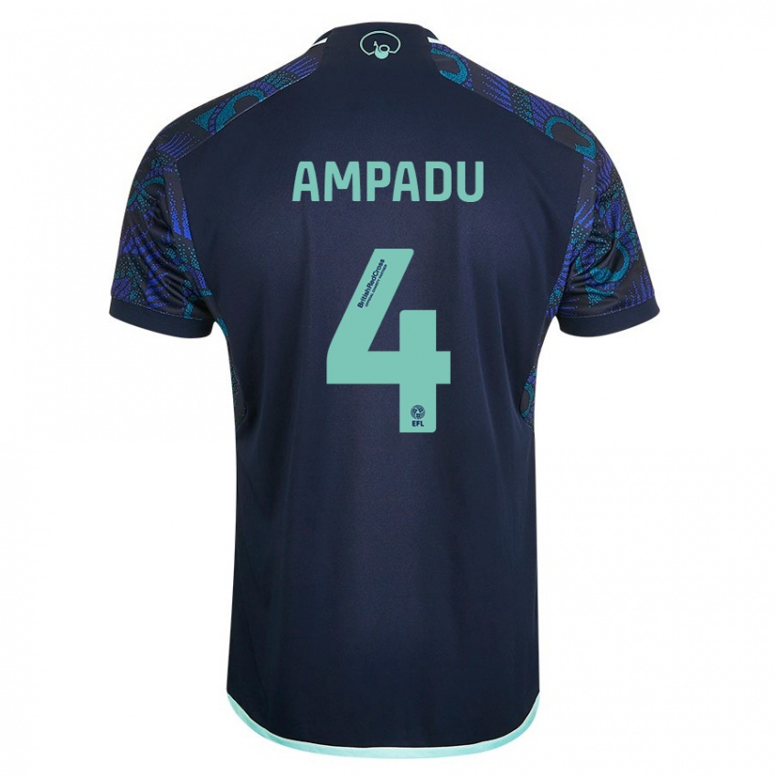 Niño Camiseta Ethan Ampadu #4 Azul 2ª Equipación 2023/24 La Camisa Argentina