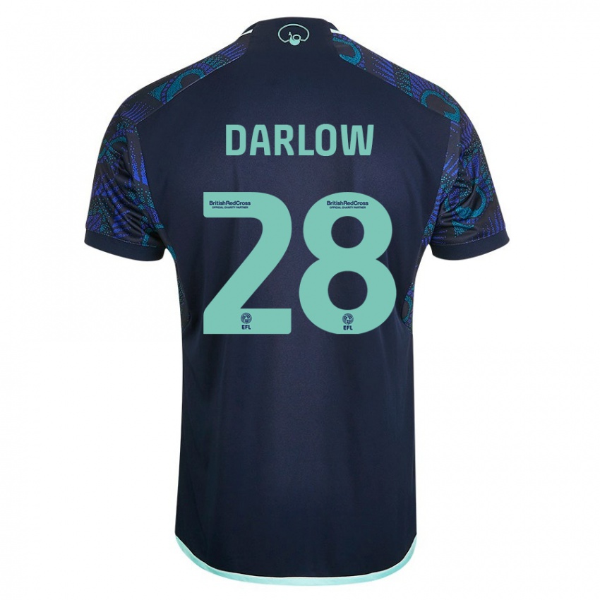 Niño Camiseta Karl Darlow #28 Azul 2ª Equipación 2023/24 La Camisa Argentina